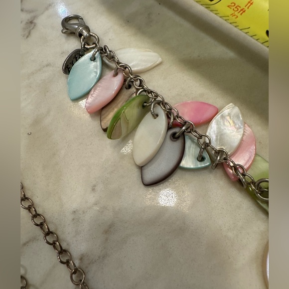 Like new MOP bead charm set (earrings/necklace/bracelet) pastels EXEX - Picture 6 of 8